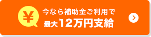 今なら補助金ご利用で最大12万円支給